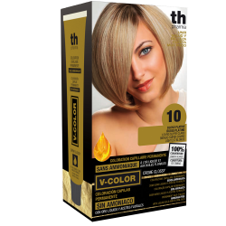 Tinte para el cabello V- Color no.10 (rubio platino) - kit de casa+champú y mascarilla gratis