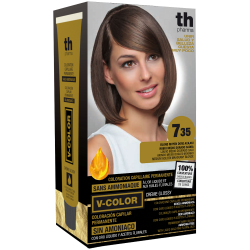 inte para el cabello V- Color no.7.35 (rubio medio dorado.) - kit de casa+champú y mascarilla gratis
